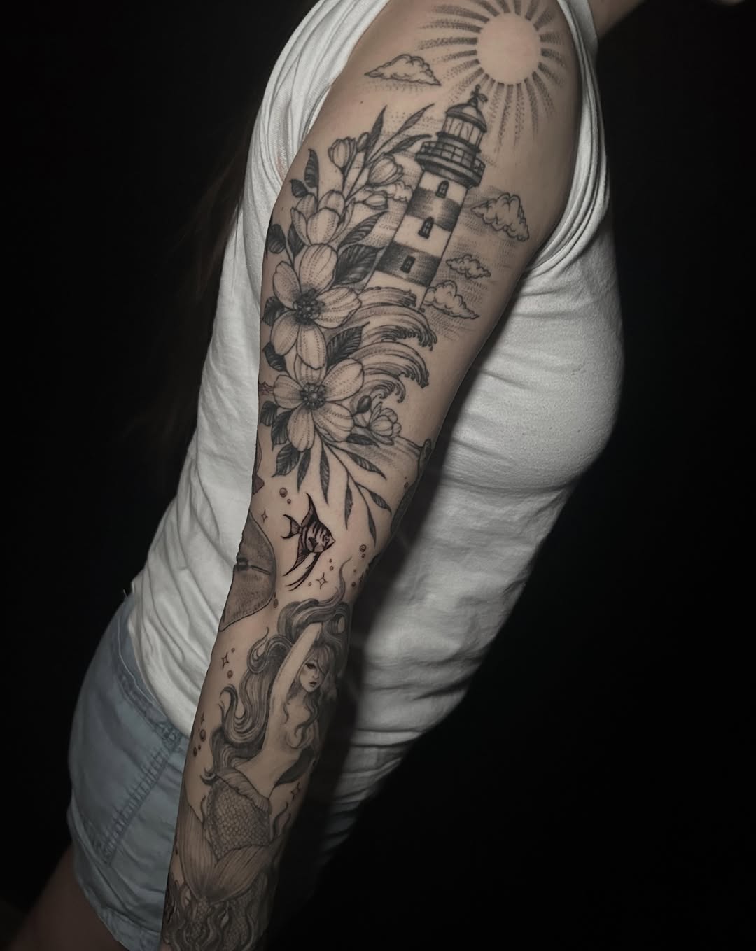 Tattoo by @ashleemshar — black_and_grey, realism