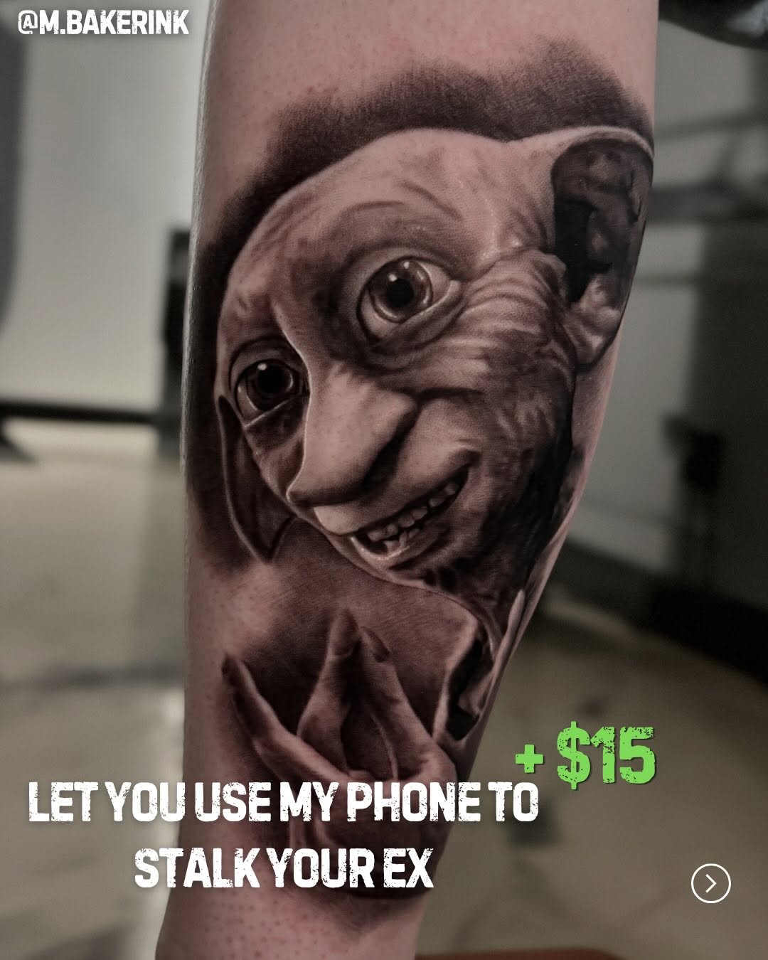 Tattoo by @m.bakerink — realism, black_and_grey
