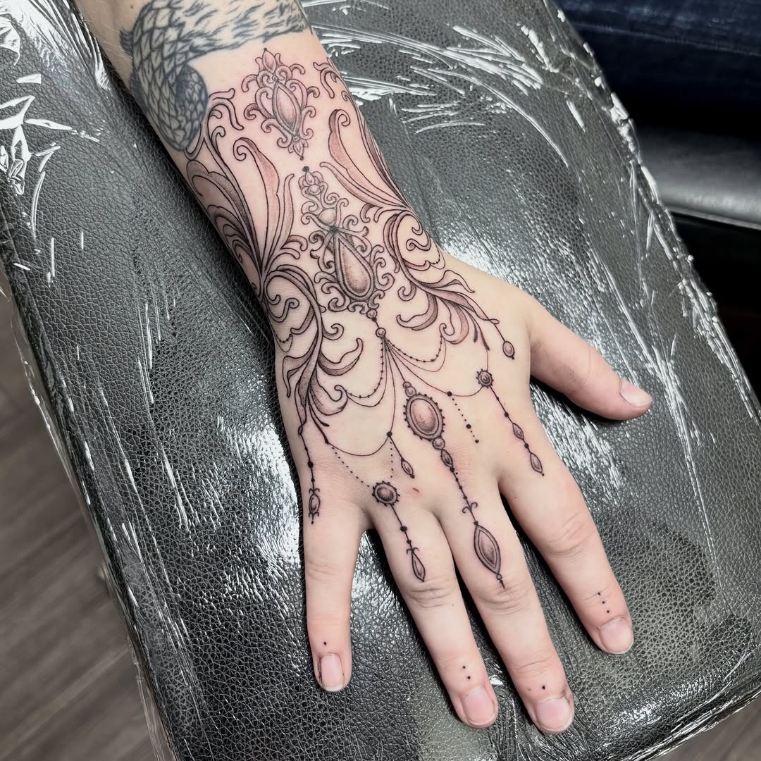 Tattoo by @sydhonn — ornamental, fine_line