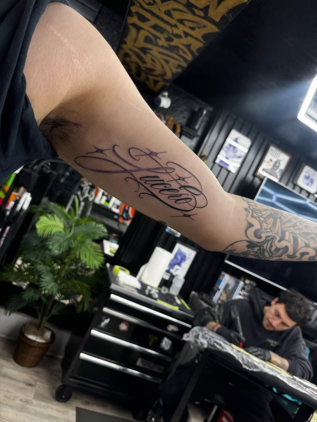 Tattoo by @ecxduzit — lettering_script, fine_line