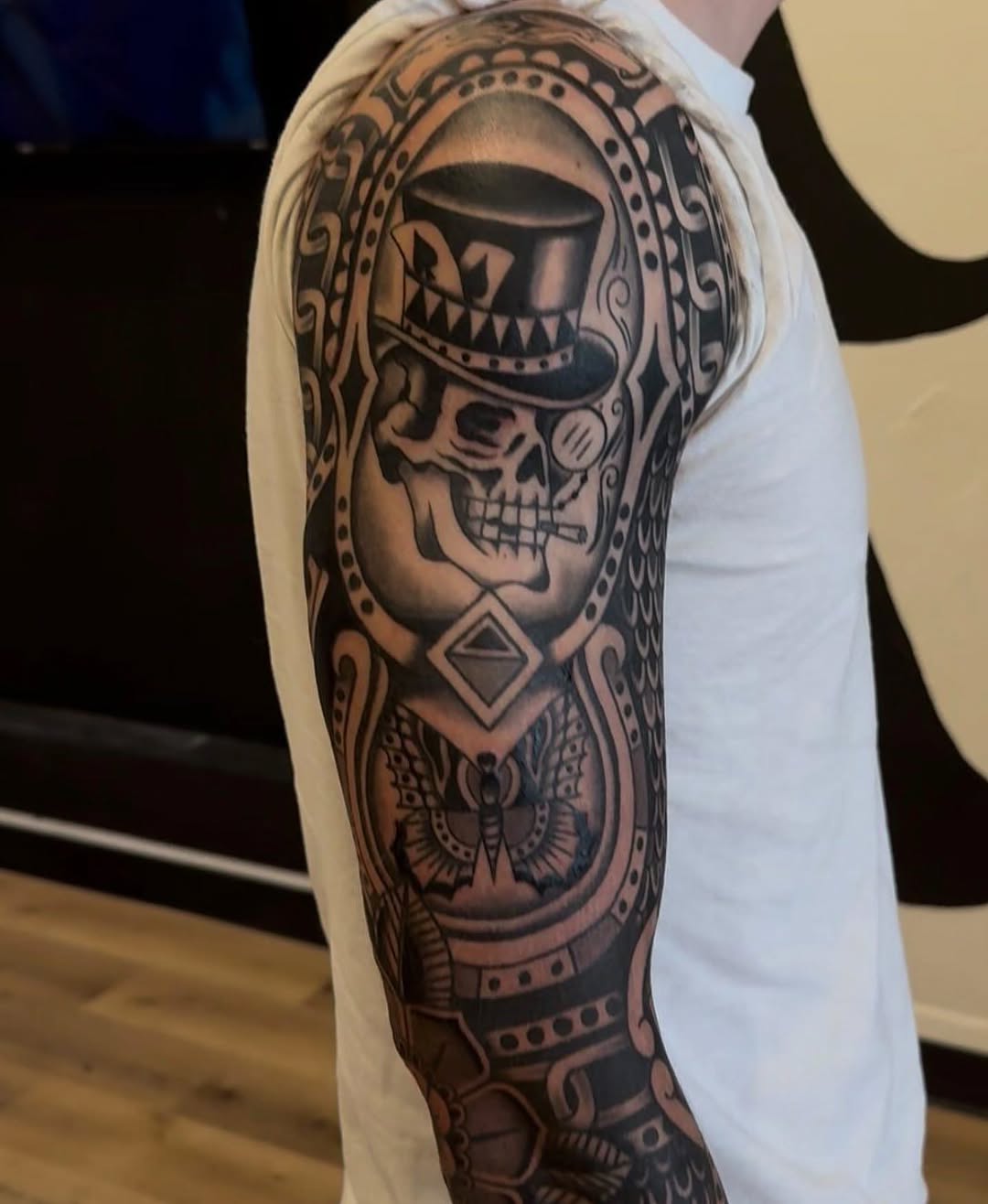 Tattoo by @coryallentattoos β black_and_grey