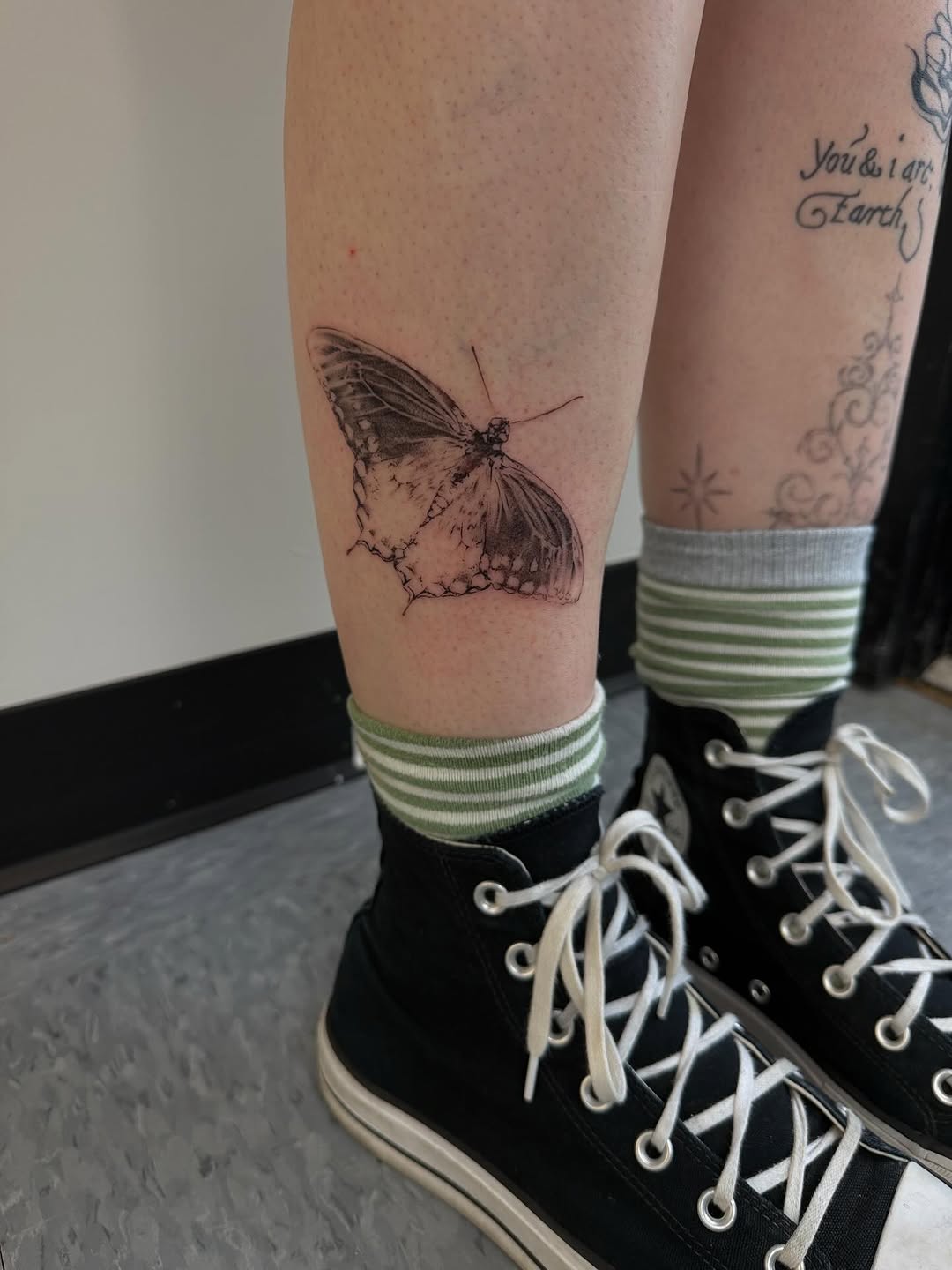 Tattoo by @honeylucktattoo — fine_line, black_and_grey