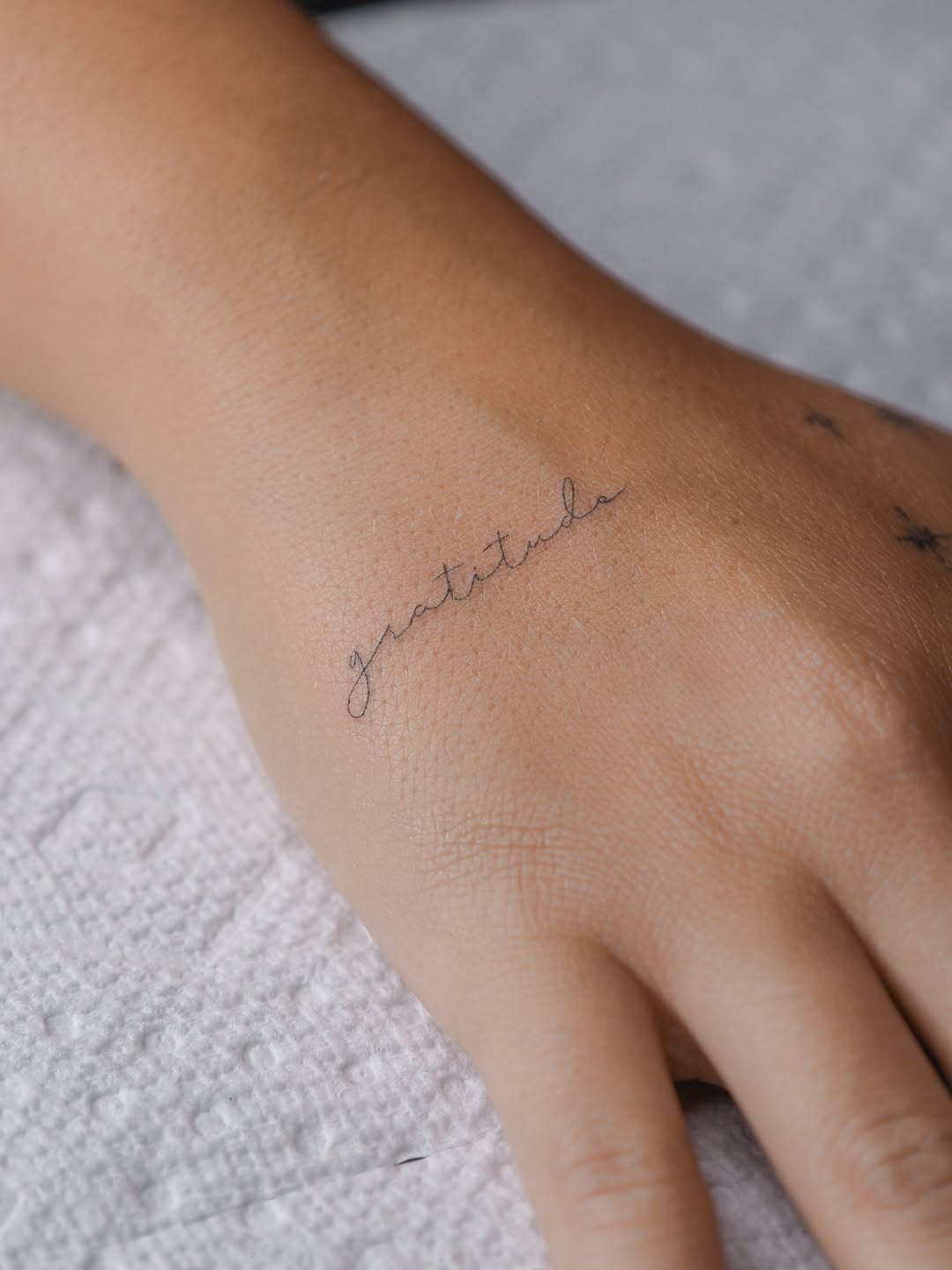 Tattoo by @b__e_a_n__s — fine_line, lettering_script