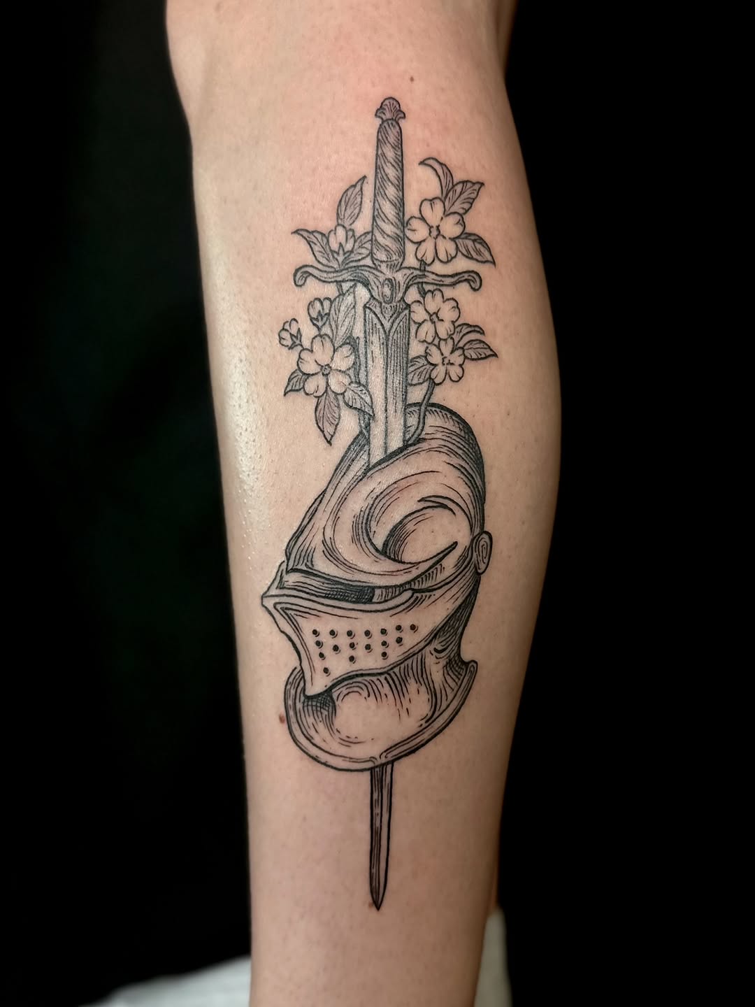 Tattoo by @treehuggertattoos — illustrative, black_and_grey