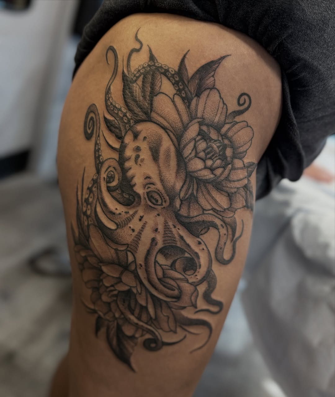 Tattoo by @welpfu β black_and_grey, realism