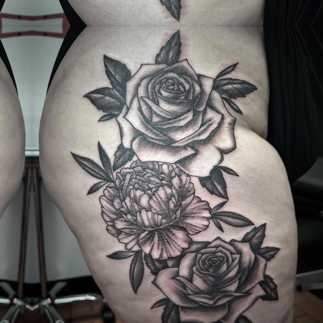 Tattoo by @jaleeltranttow — black_and_grey, realism