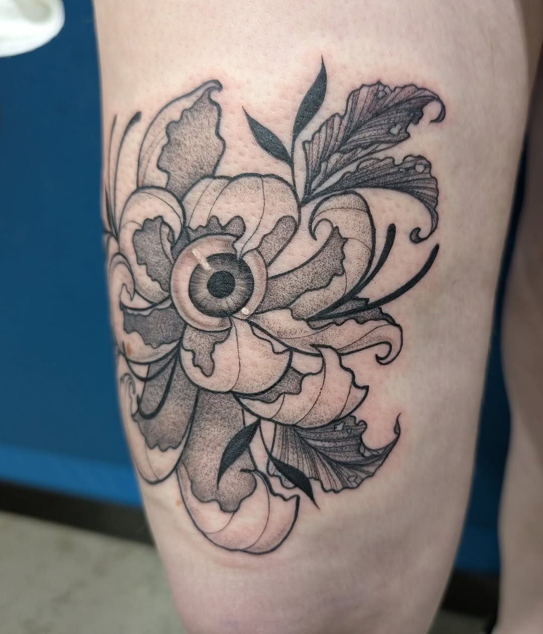 Tattoo by @tattoosbymichaelamay — black_and_grey