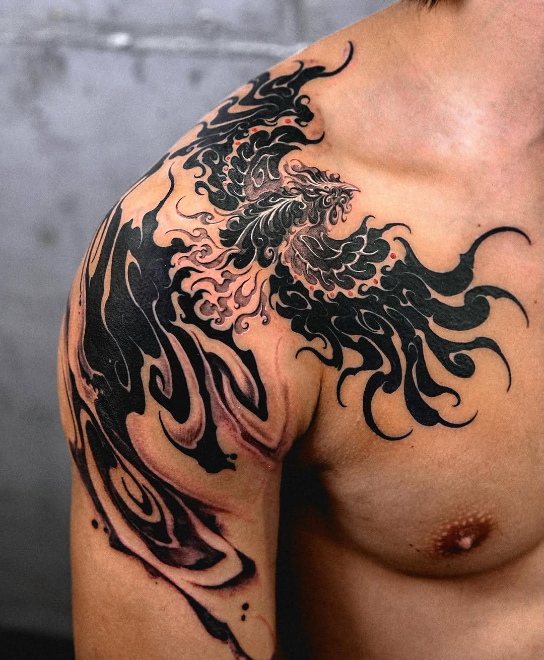 Tattoo by @a_flow_to — blackwork, ornamental