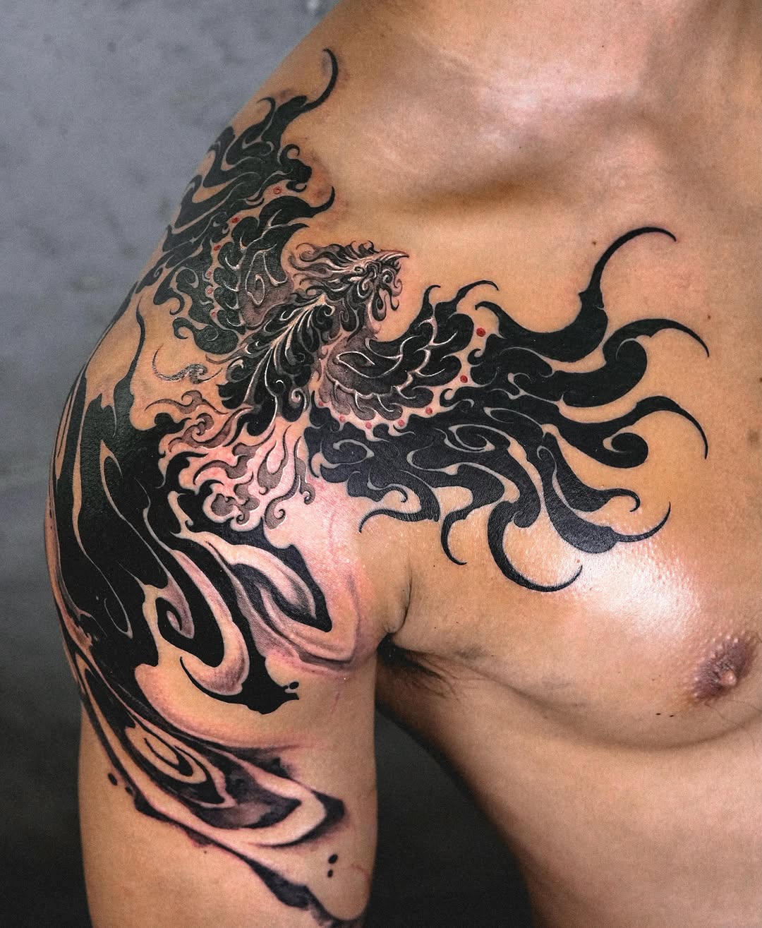 Tattoo by @a_flow_to — blackwork, black_and_grey