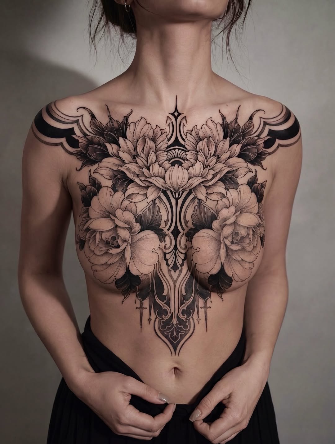 Tattoo by @ikova_ink β blackwork, ornamental