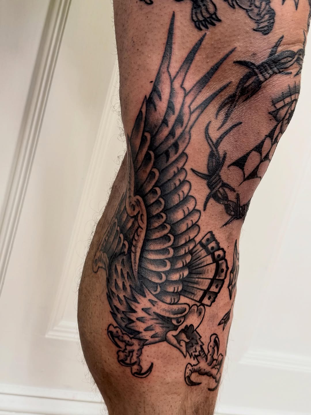 Tattoo by @jesseboss_tattoo — american_traditional, black_and_grey