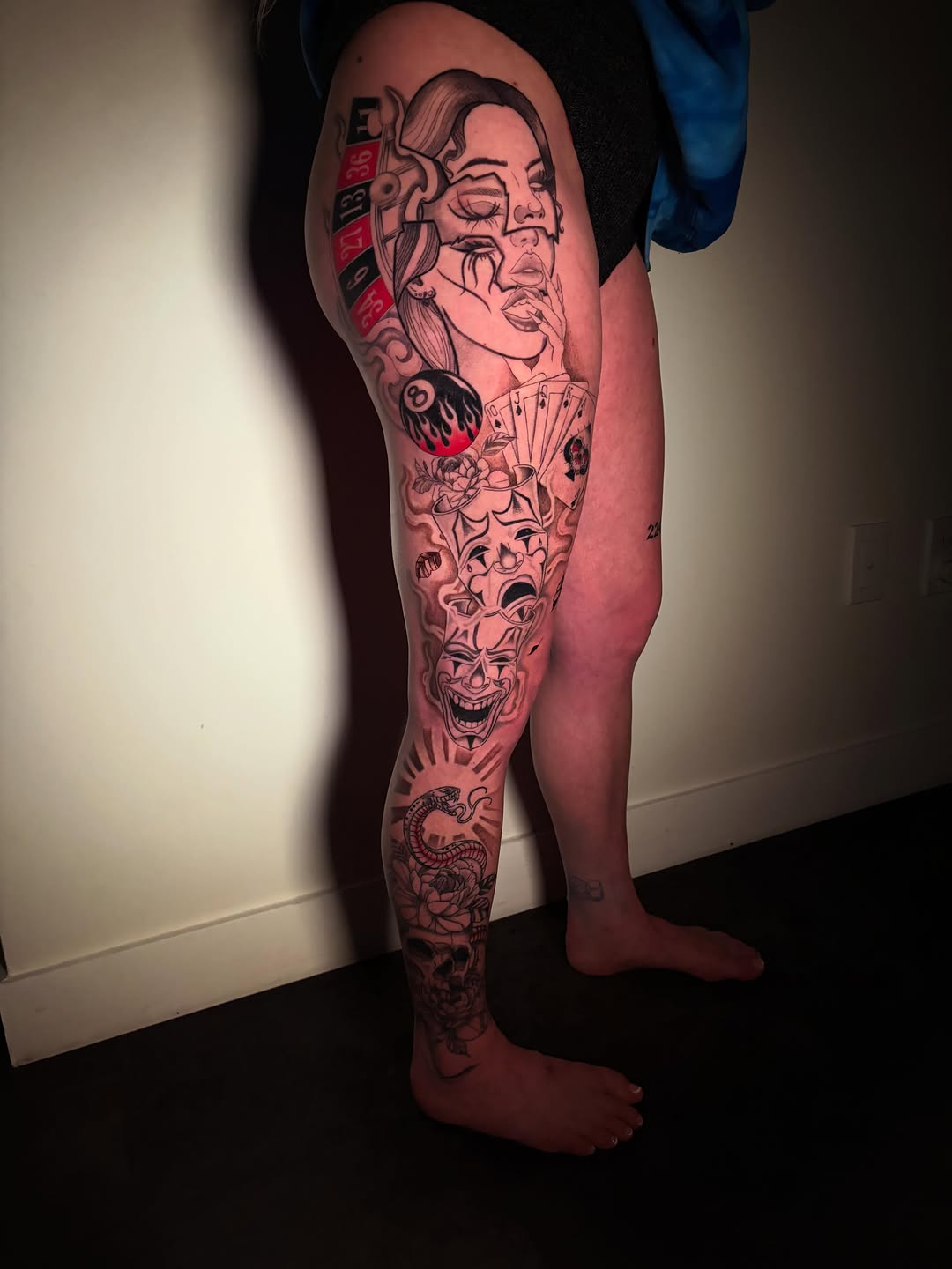 Tattoo by @lifeisajjtattoo_ — chicano, black_and_grey