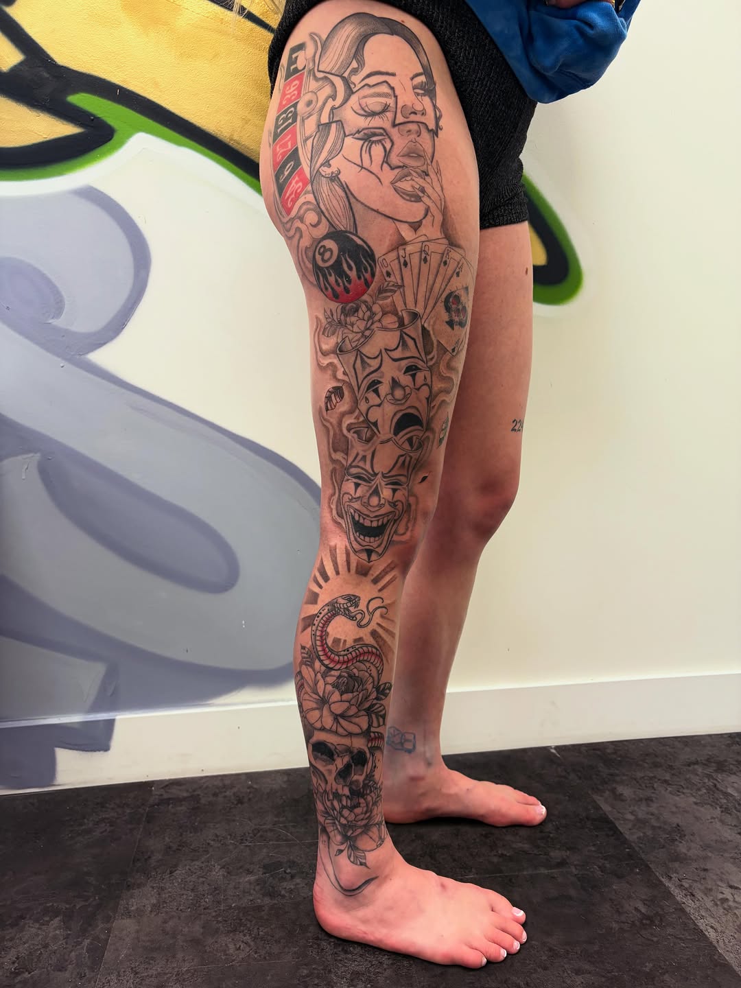 Tattoo by @lifeisajjtattoo_ — black_and_grey, realism