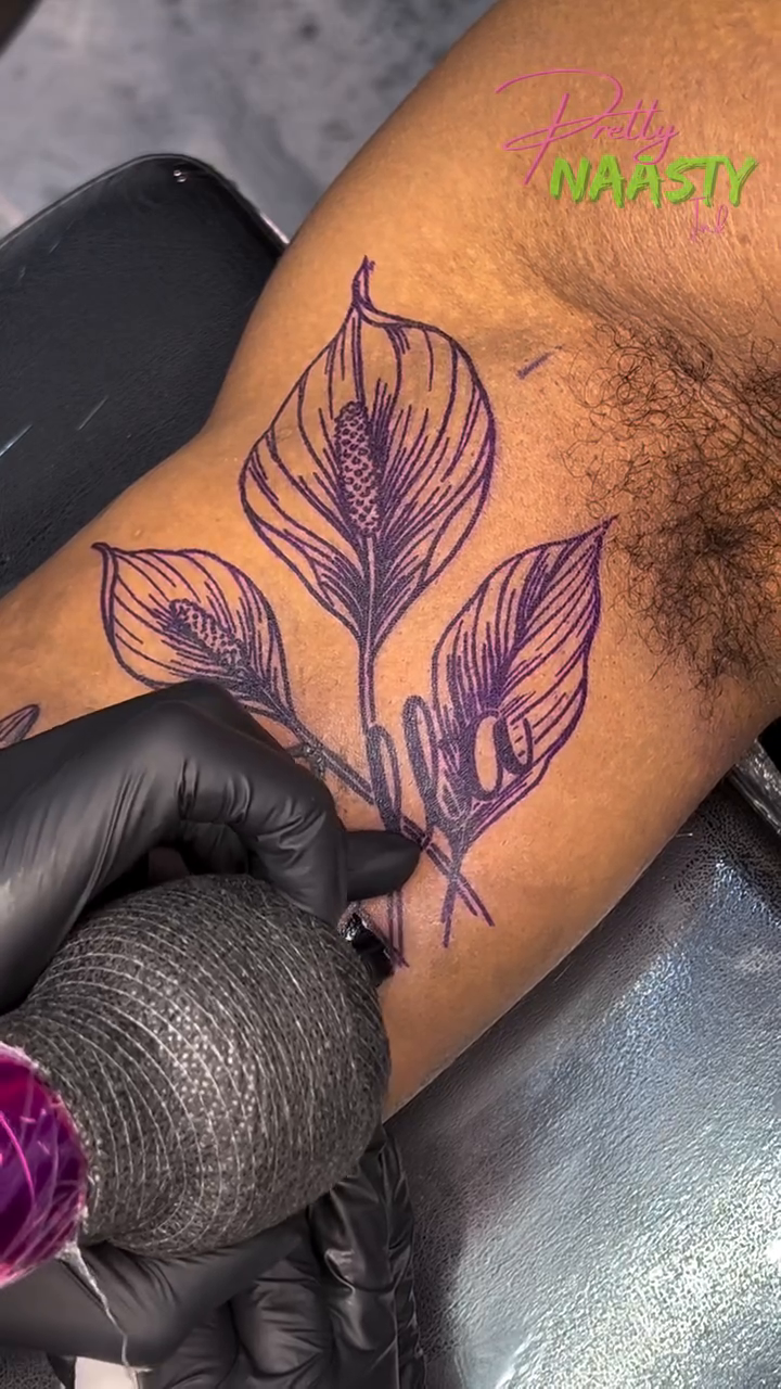 Tattoo by @prettynaasty_ink — illustrative, fine_line
