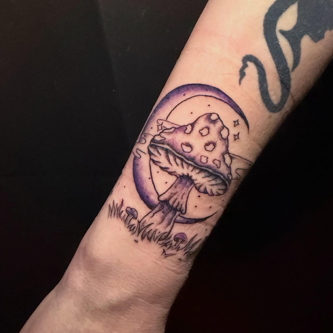 Tattoo by @properbadger — dotwork