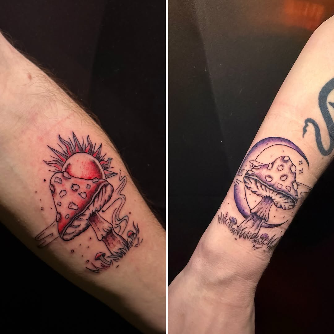 Tattoo by @properbadger — dotwork