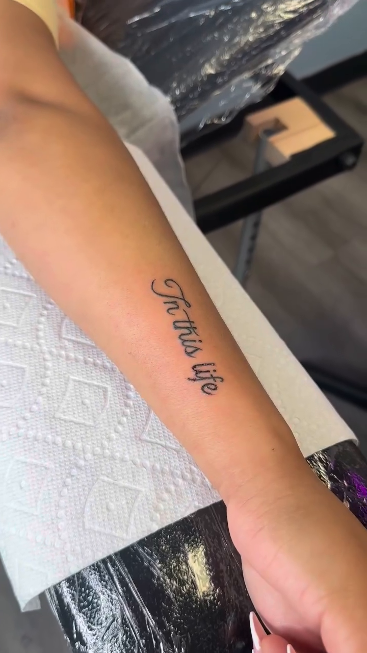 Tattoo by @sierrathetattooartist — lettering_script