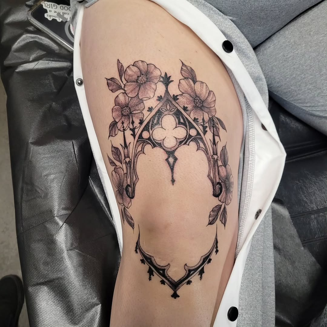 Tattoo by @nightmaristic — black_and_grey, illustrative