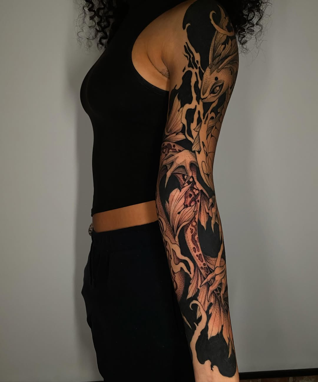 Tattoo by @scab.tailor — japanese_irezumi, dotwork