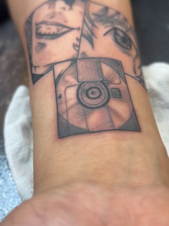 Tattoo by @ivan.tattoos95 — anime, black_and_grey