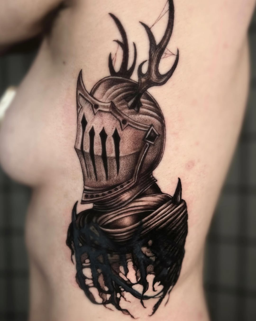 Tattoo by @pixisoda โ black_and_grey, dark_realism