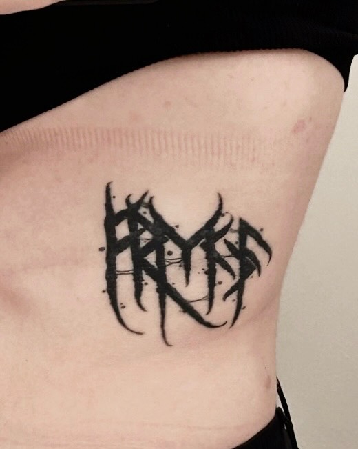 Tattoo by @pixisoda โ blackwork, lettering_script