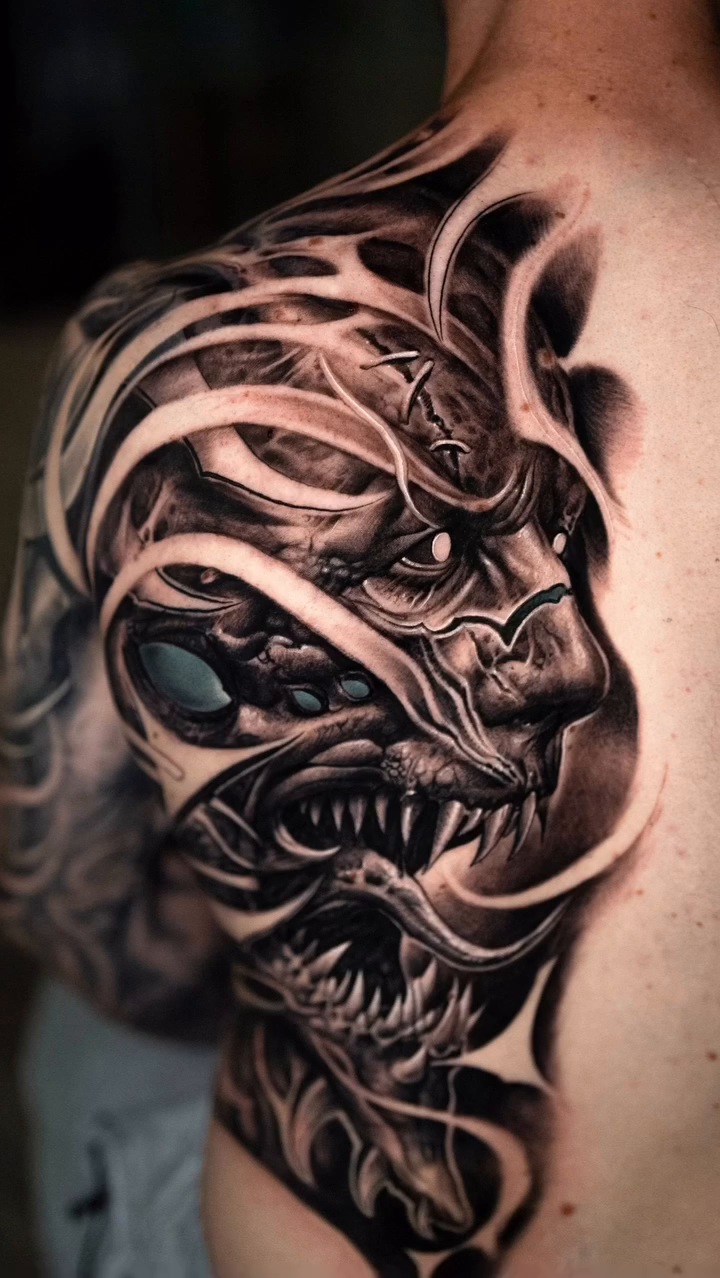 Tattoo by @victorportugal — blackwork, realism