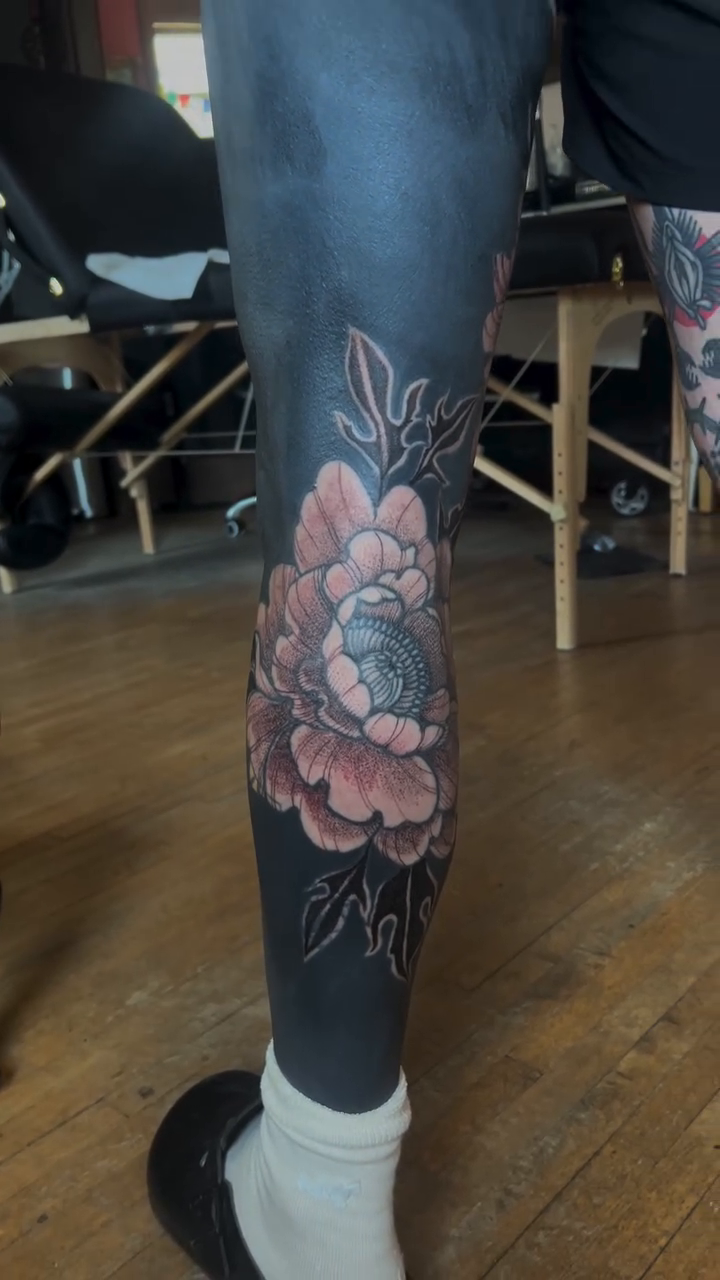 Tattoo by @erinncreates — blackwork, japanese_irezumi