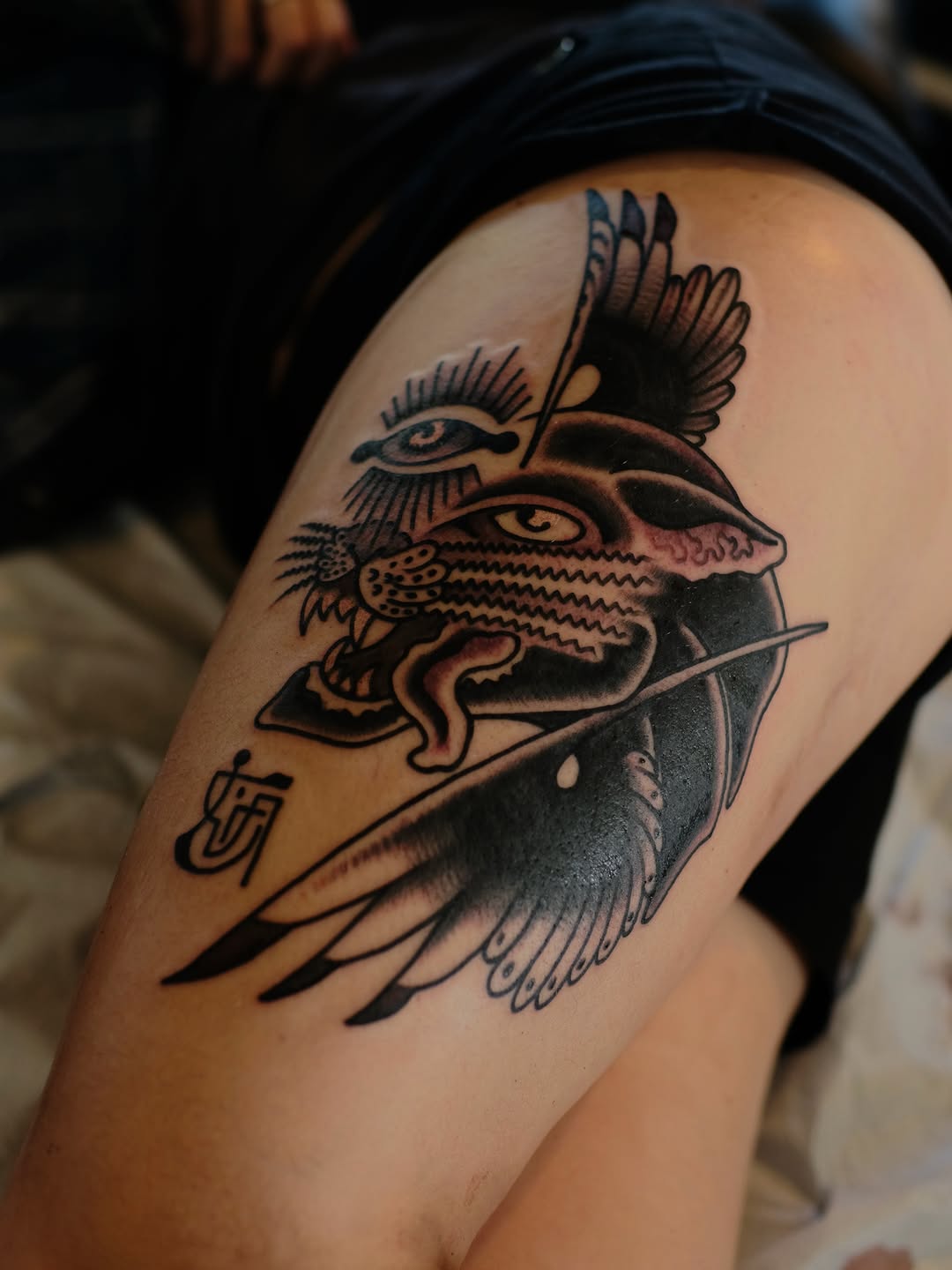 Tattoo by @closedhands — american_traditional, blackwork