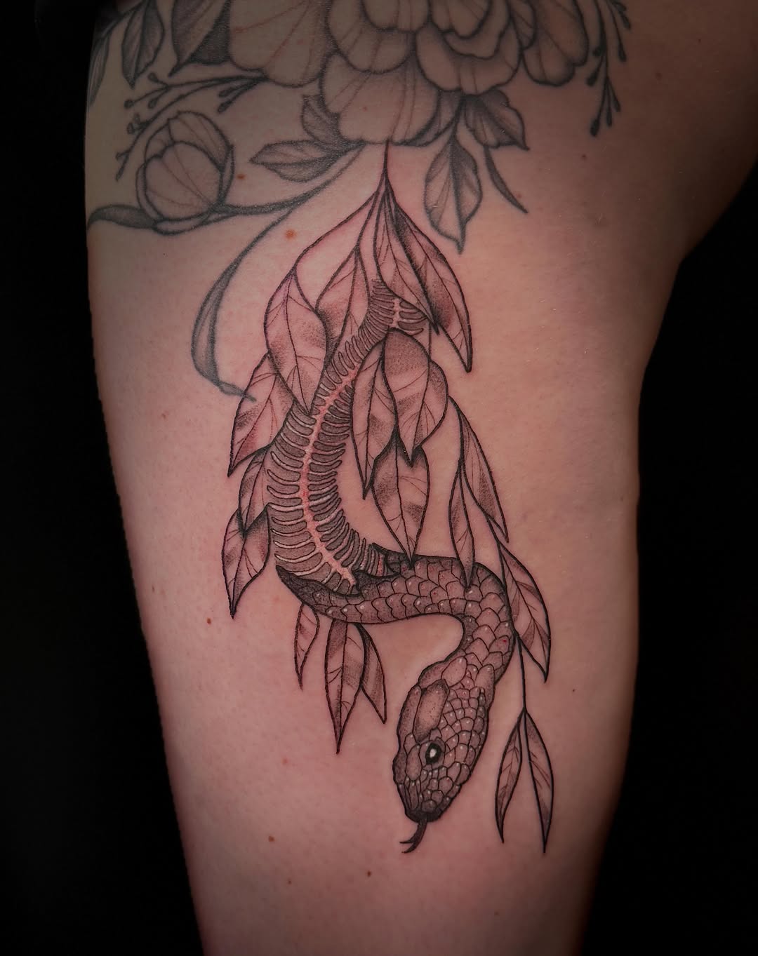 Tattoo by @maddyctattoos — black_and_grey, illustrative