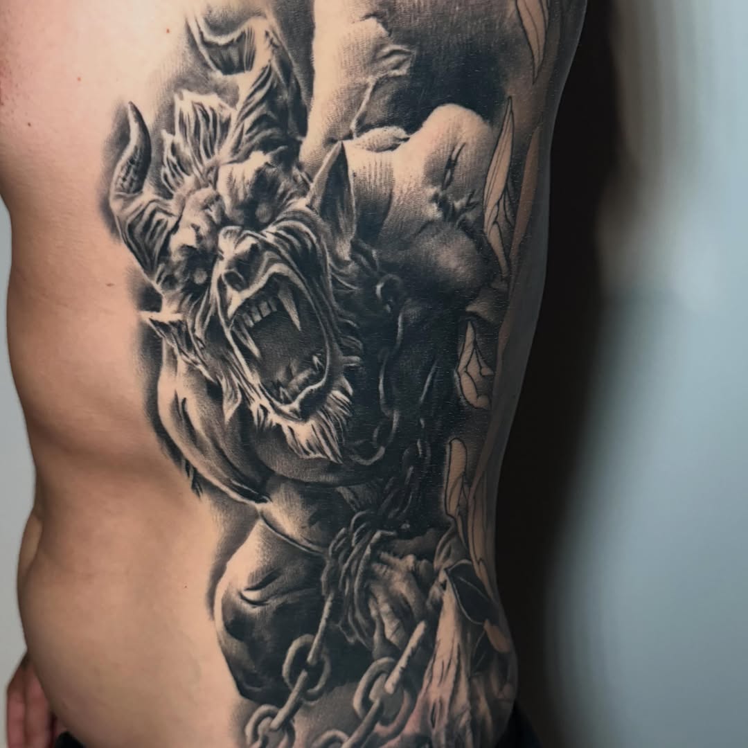 Tattoo by @tazhotzon โ realism, dark_realism
