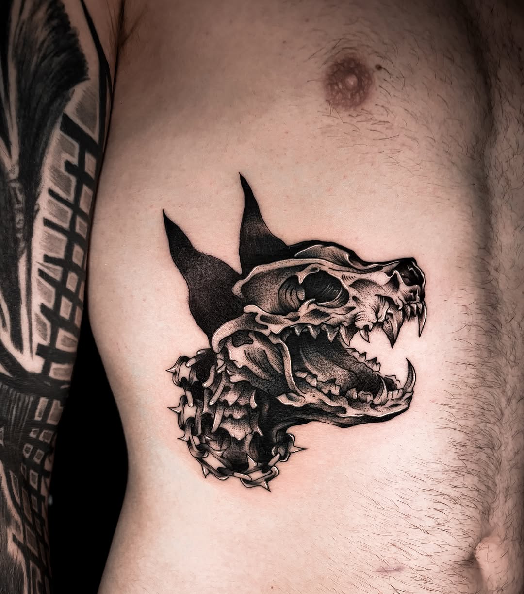 Tattoo by @jadeddesireetattoo — blackwork