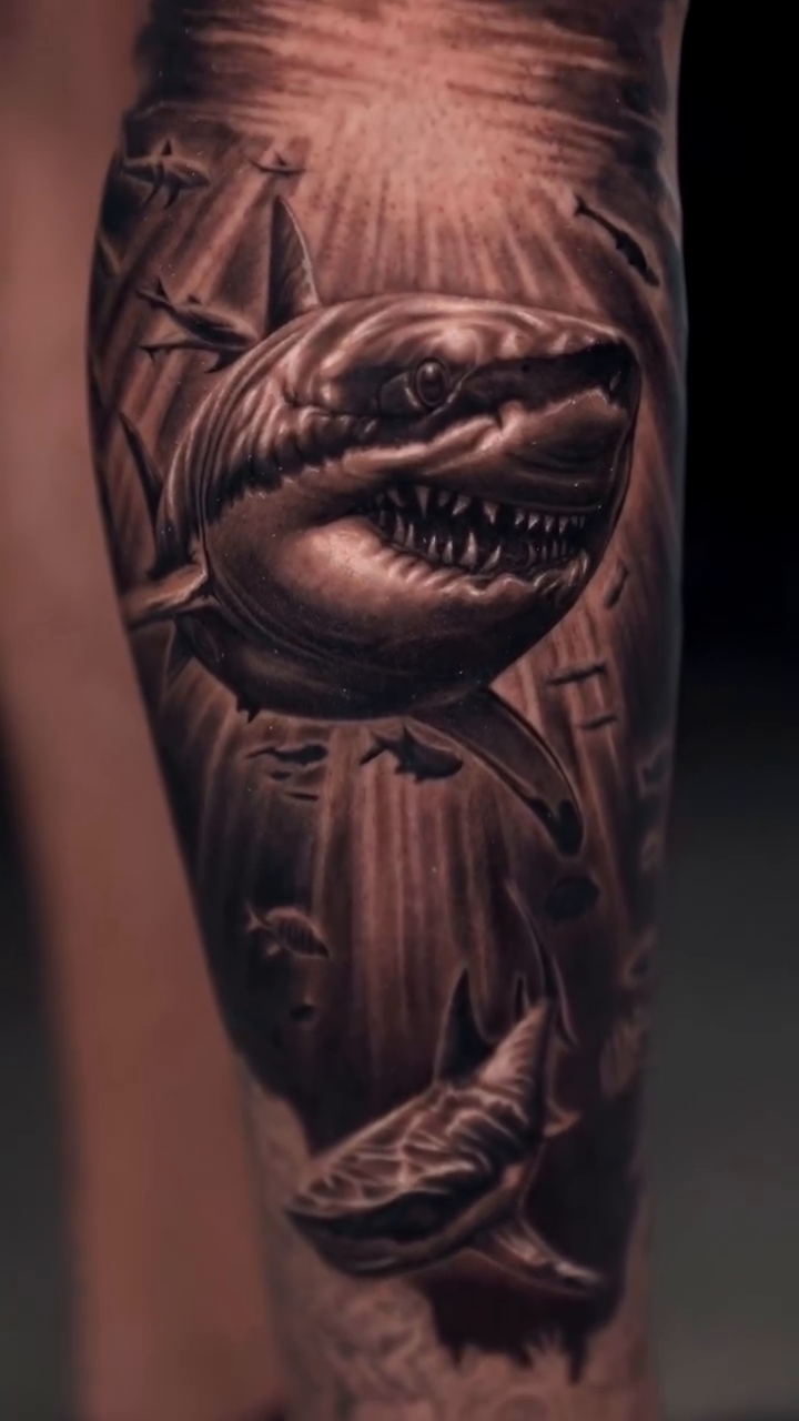 Tattoo by @sumok_tattoo β realism, black_and_grey