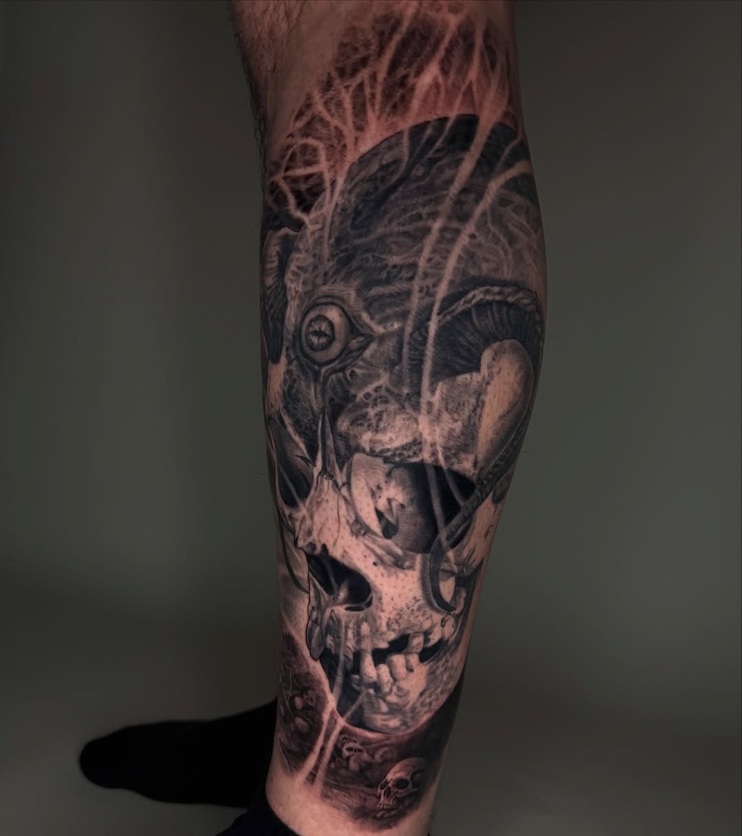 Tattoo by @inkbytrav — black_and_grey, realism