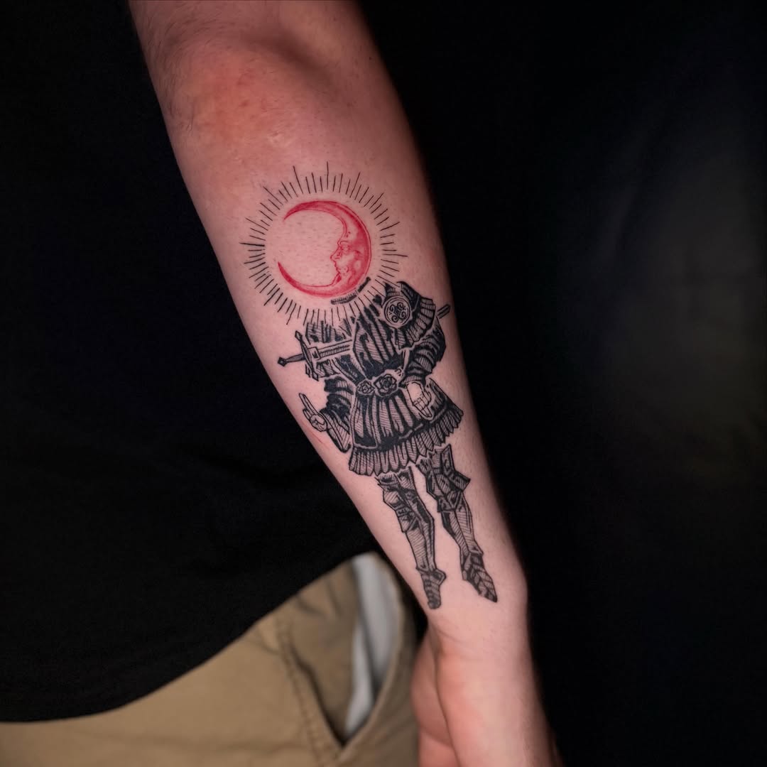 Tattoo by @nicolette.tattoo — illustrative, blackwork