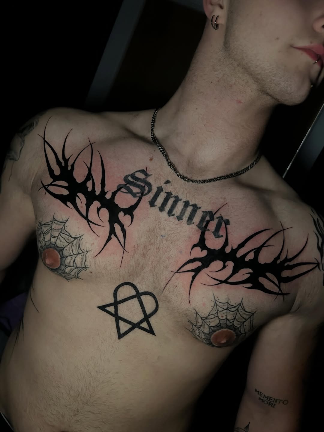 Tattoo by @heav3ntatts — blackwork, lettering_script