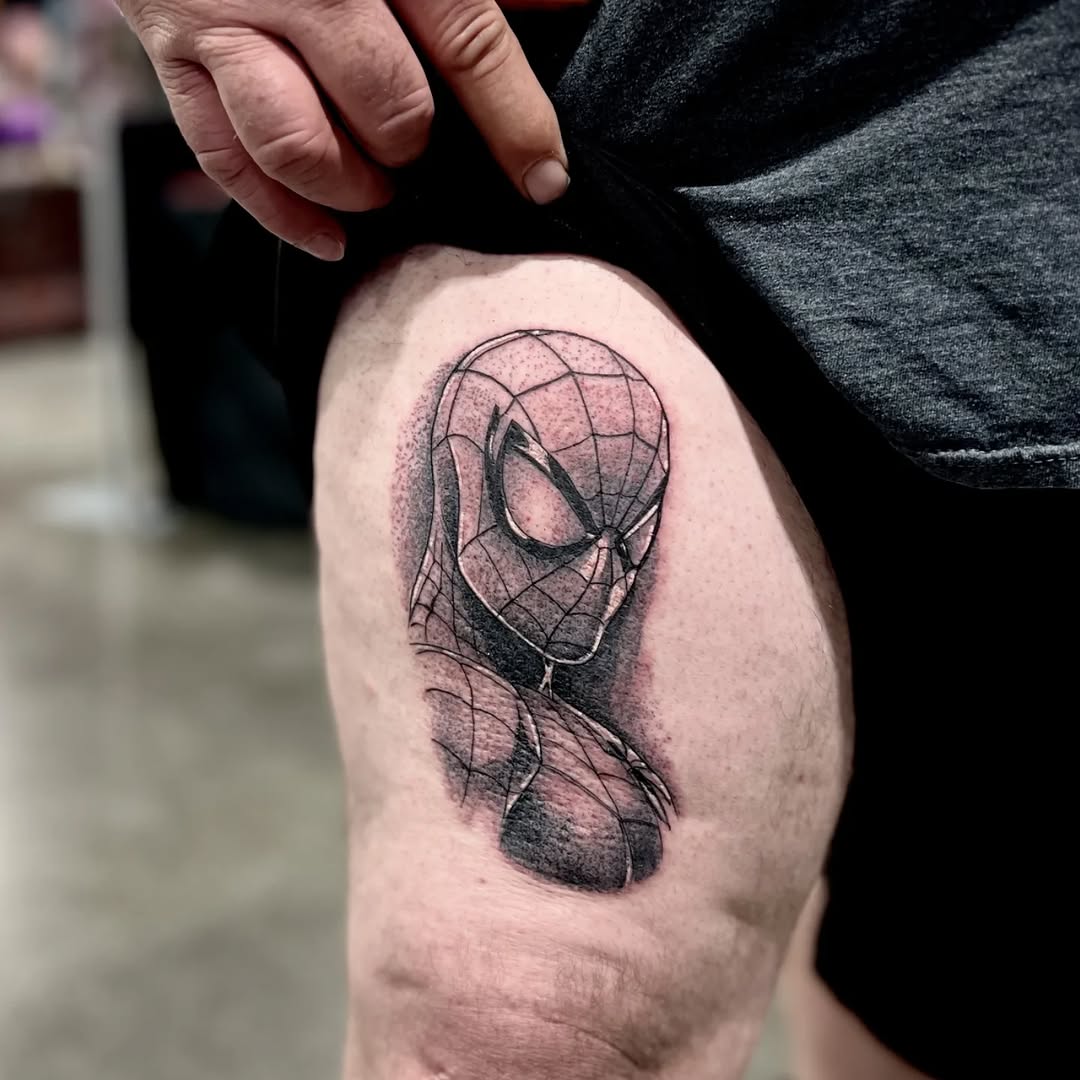 Tattoo by @andrewwatkinstattoos — realism, black_and_grey