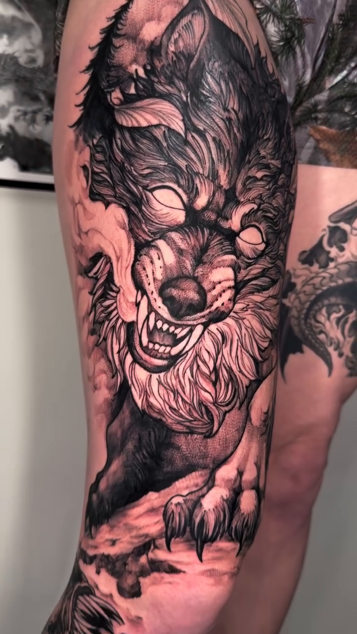 Tattoo by @dylansmith_ink — black_and_grey, realism
