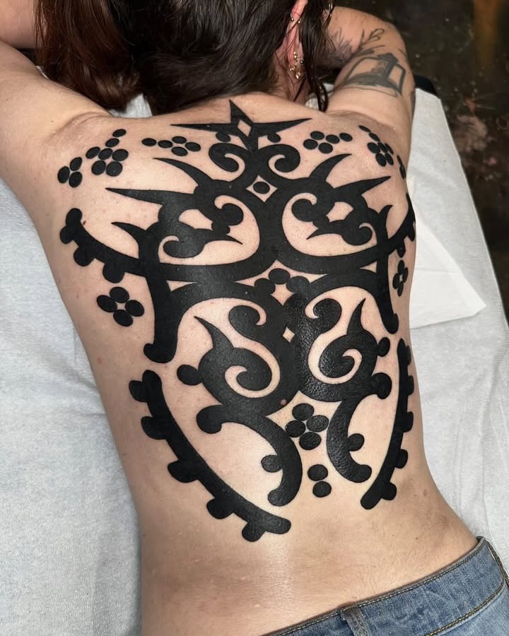 Tattoo by @krystaltattoo β blackwork, ornamental