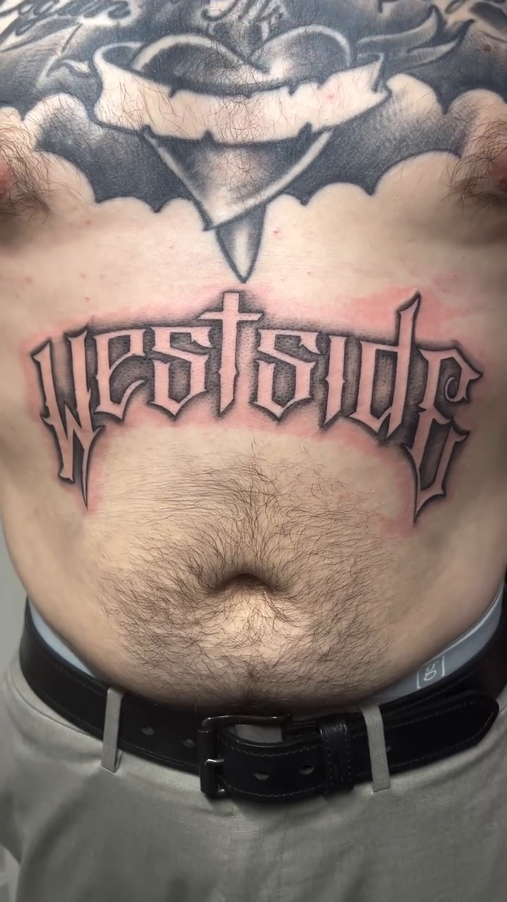 Tattoo by @sageandsintattoo — lettering_script, chicano