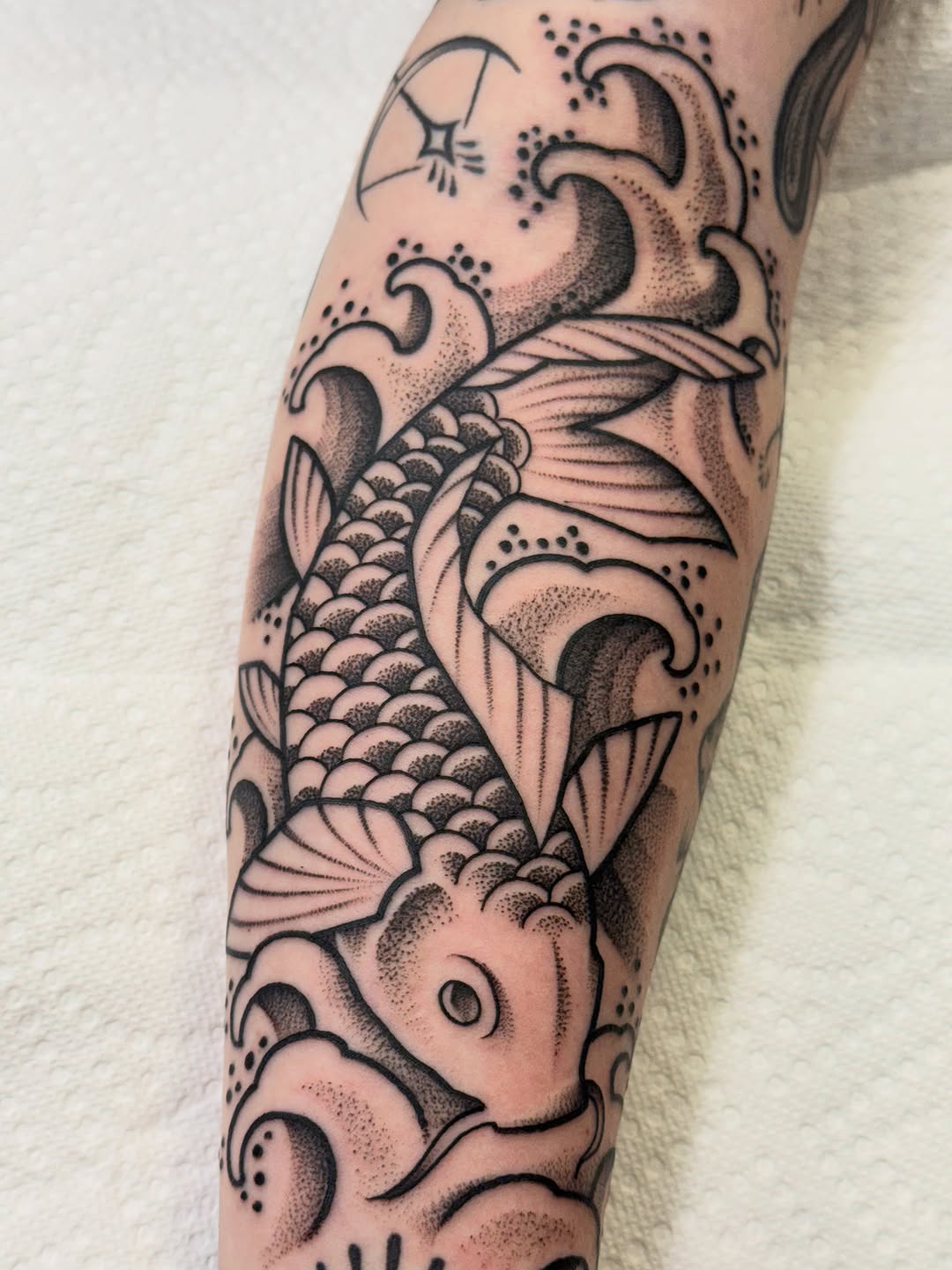 Tattoo by @inkedbyjenna — blackwork, dotwork