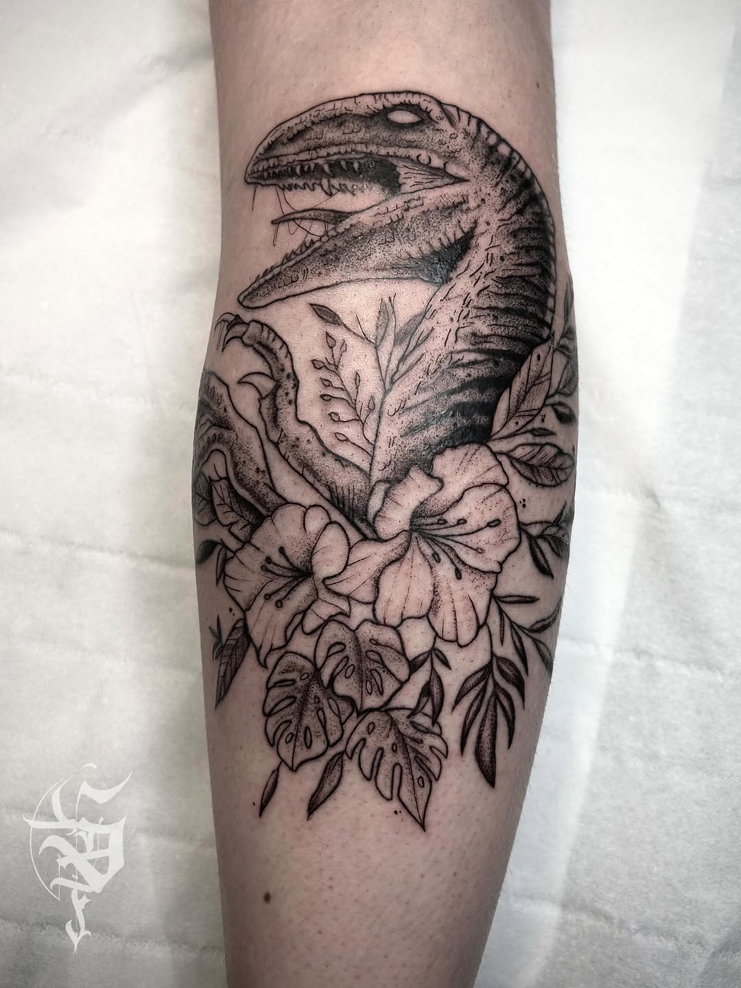 Tattoo by @foxhead_tattoo — realism, black_and_grey