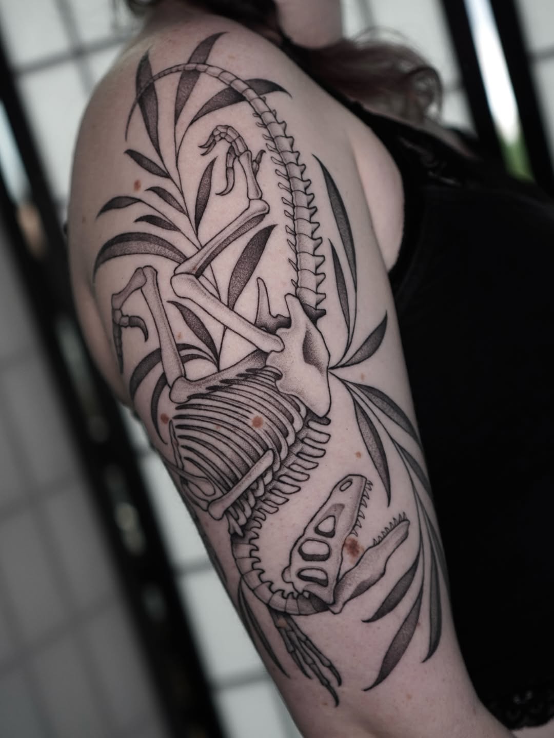 Tattoo by @carlosthebarloswarlos_ — illustrative, black_and_grey