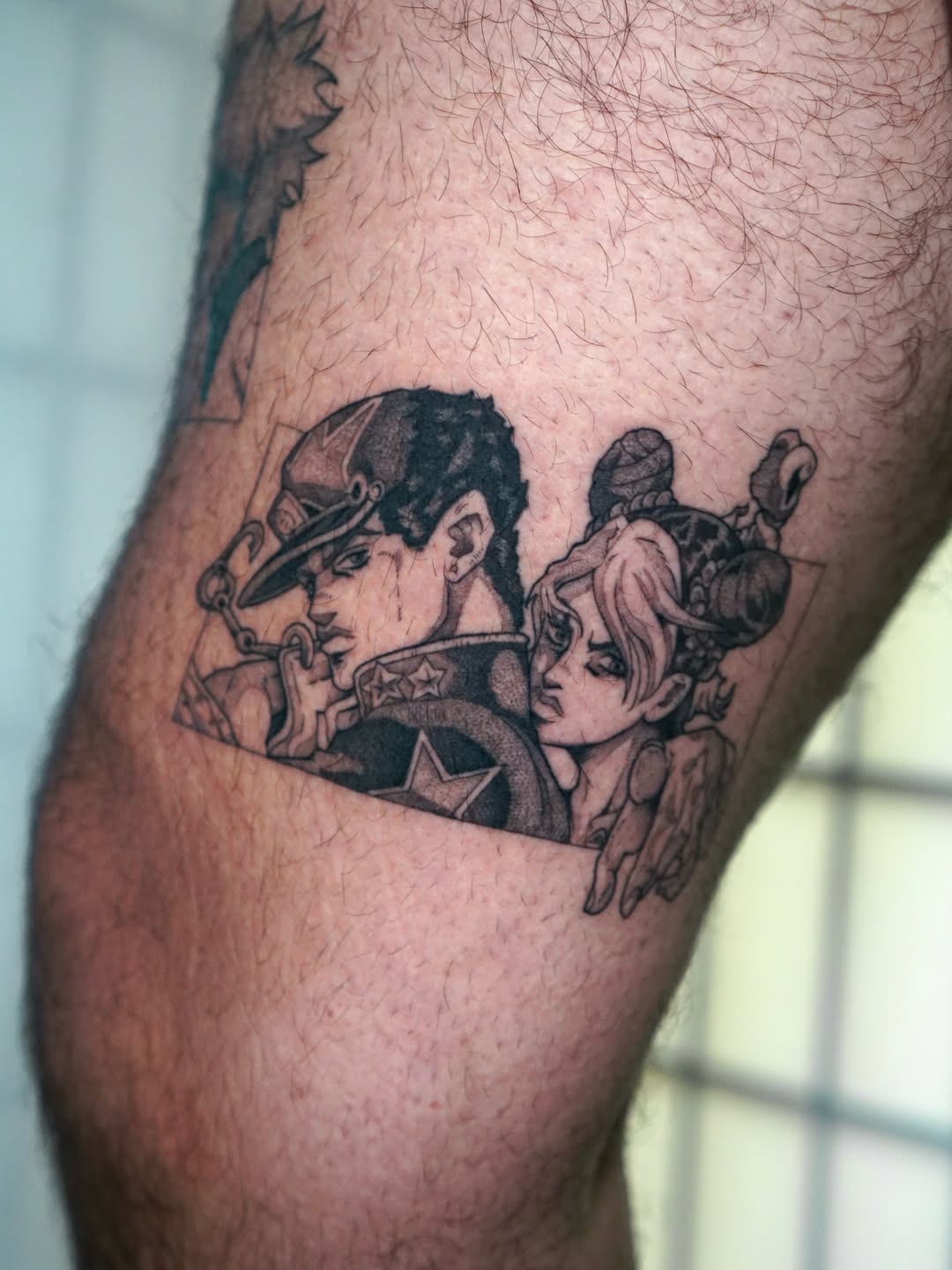 Tattoo by @carlosthebarloswarlos_ — illustrative, anime