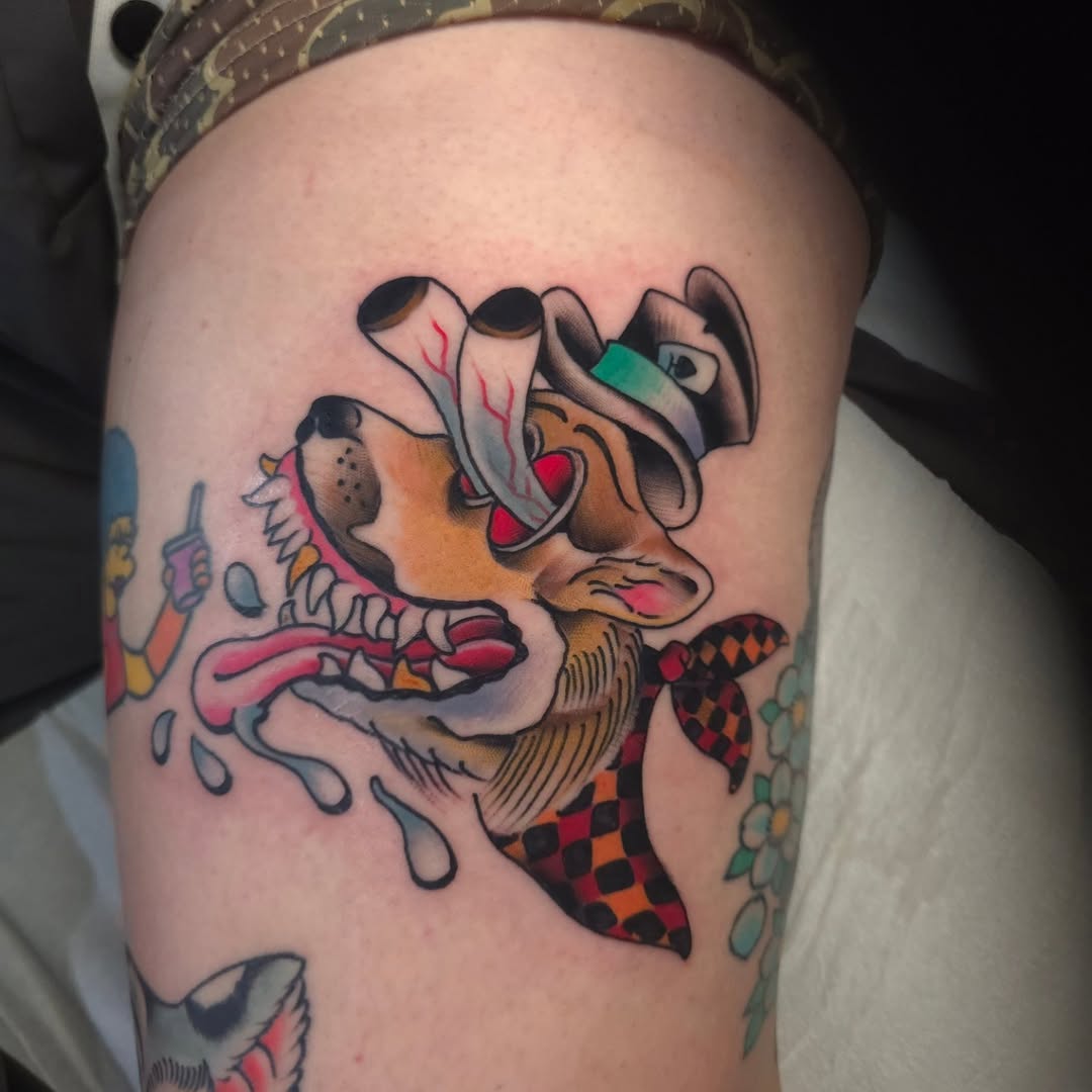 Tattoo by @jballardtattoos — new_school, ignorant