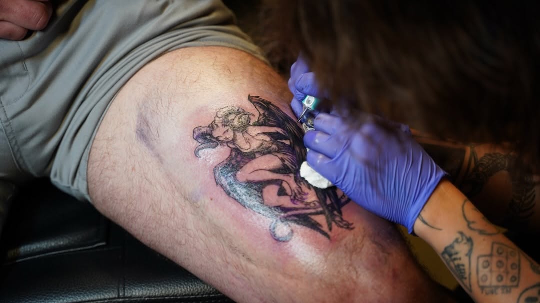 Tattoo by @rue_tattoos โ illustrative, dark_realism