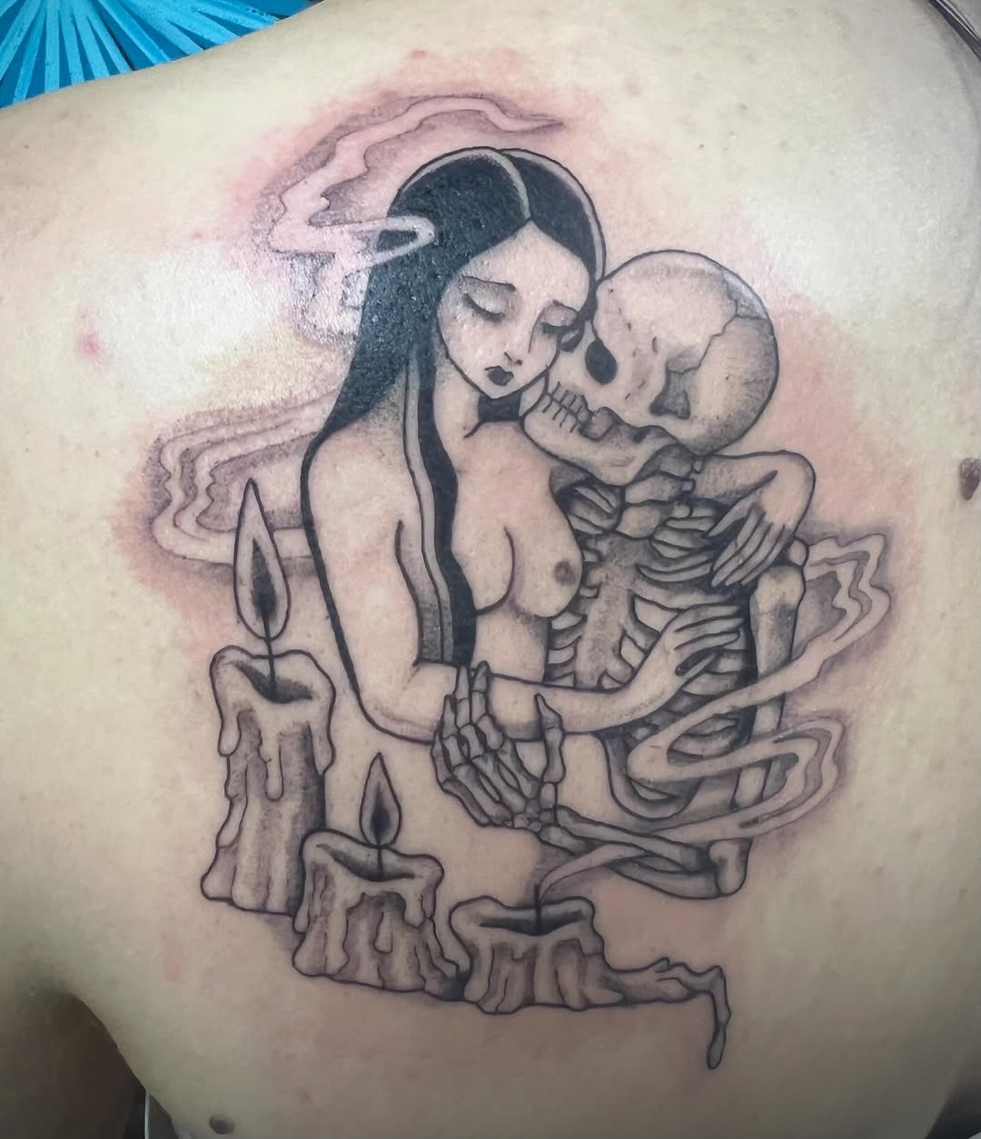 Tattoo by @the_slim_reaper_tattoo — illustrative, dark_realism