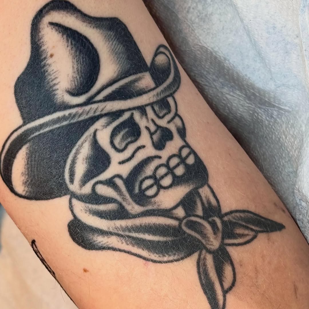 Tattoo by @rev.claytattooer — american_traditional, black_and_grey