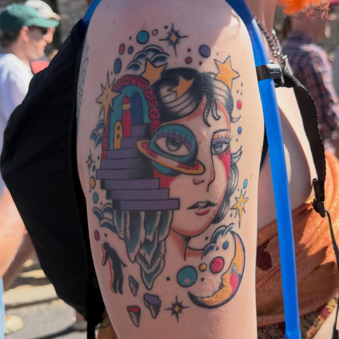 Tattoo by @charlotteswebtattoos — illustrative, new_school