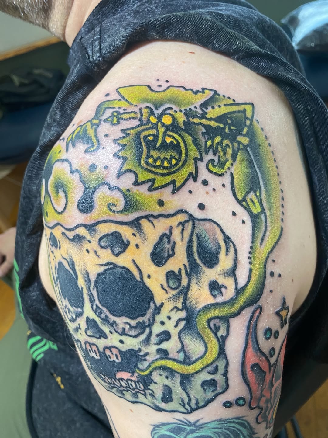 Tattoo by @brucevtattoo — new_school, black_and_grey